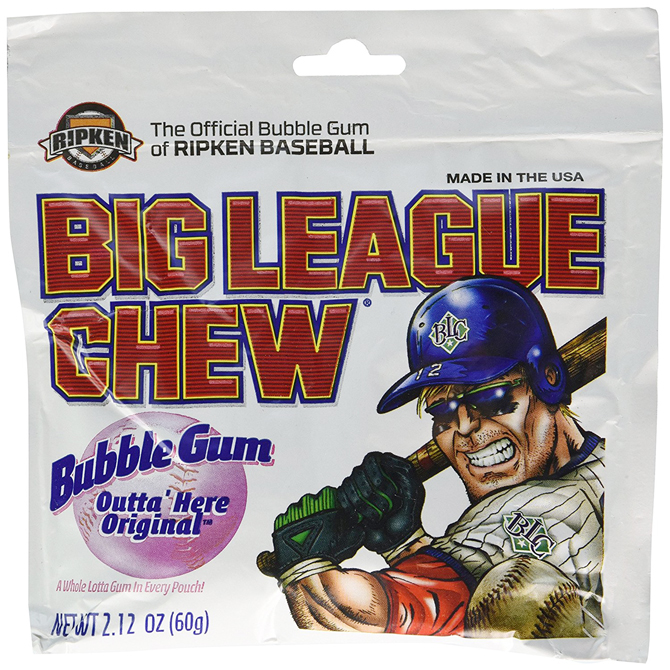 Big League Chew Bubble Gum (12 Pouches per Display Box)