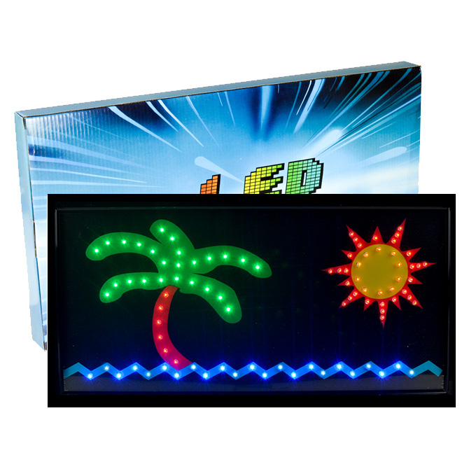 palm tree led sign