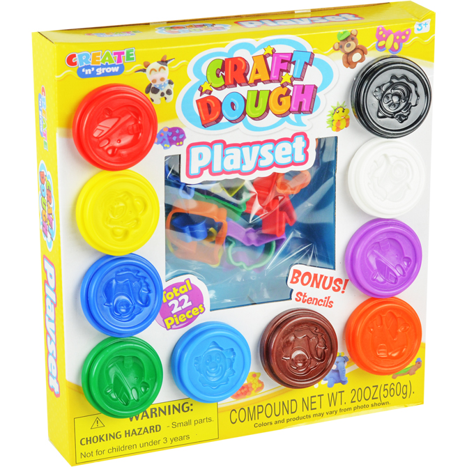 Craft Dough 22pc Playset | A\u0026A Global 